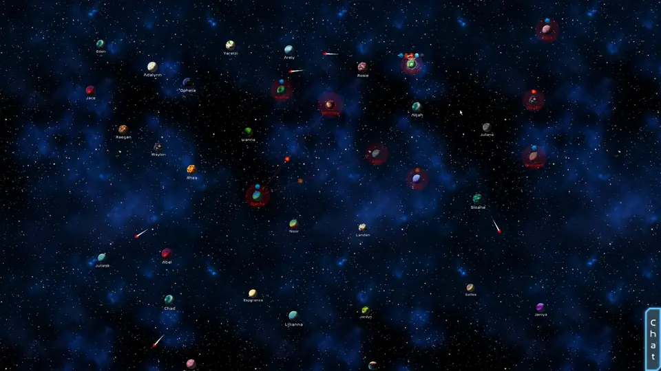 Planeticus galaxy map with planets